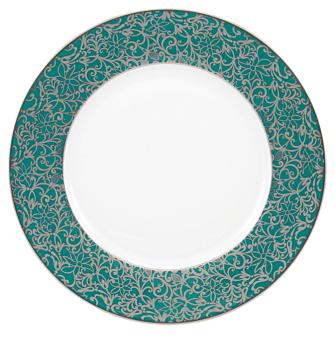 Assiette à  diner turquoise - Raynaud